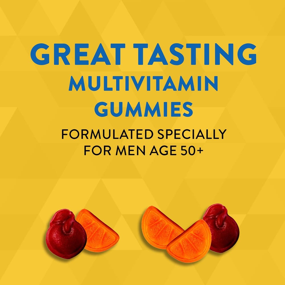 Nature's Way Alive! Men's 50+ Multivitamin Gummies, Fruit Flavored, 60 Count