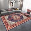 Retro Red Persian Carpet American Ornament Rug Luxury Turkish Rugs Bohemian Carpets for Living Room Bedroom Non Slip Floor Mat