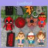Pvc Doublesided Deadpool Soft Plastic Pendant Key Chain
