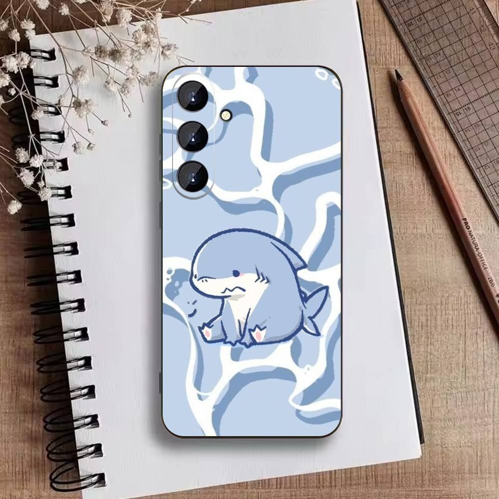 J-Cute Чехол-акула для телефона Samsung Galaxy A73, 21, 22, 32, 71, 53, 52, 51, 80, 5G Мягкий черный чехол