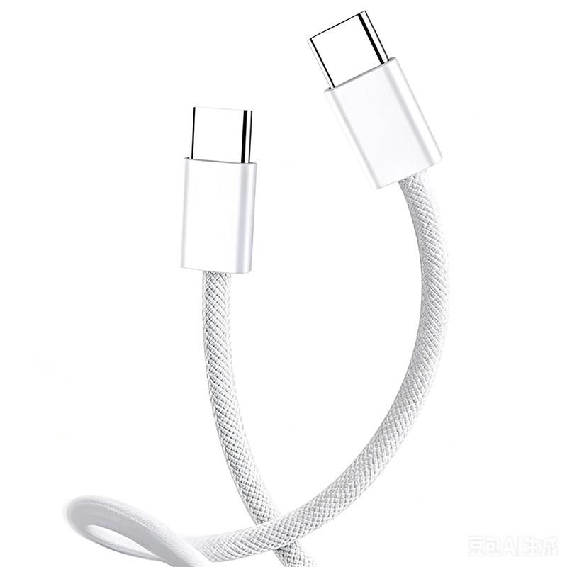 Оригинальный кабель Apple 60 Вт USB-C на USB-C для быстрой зарядки, 1 м, плетеный, Type C, с защитой Smart Chip, совместим с CarPlay, для iPhone, Samsung