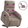VidaXL Fauteuil inclinable de massage électrique taupe 3204950