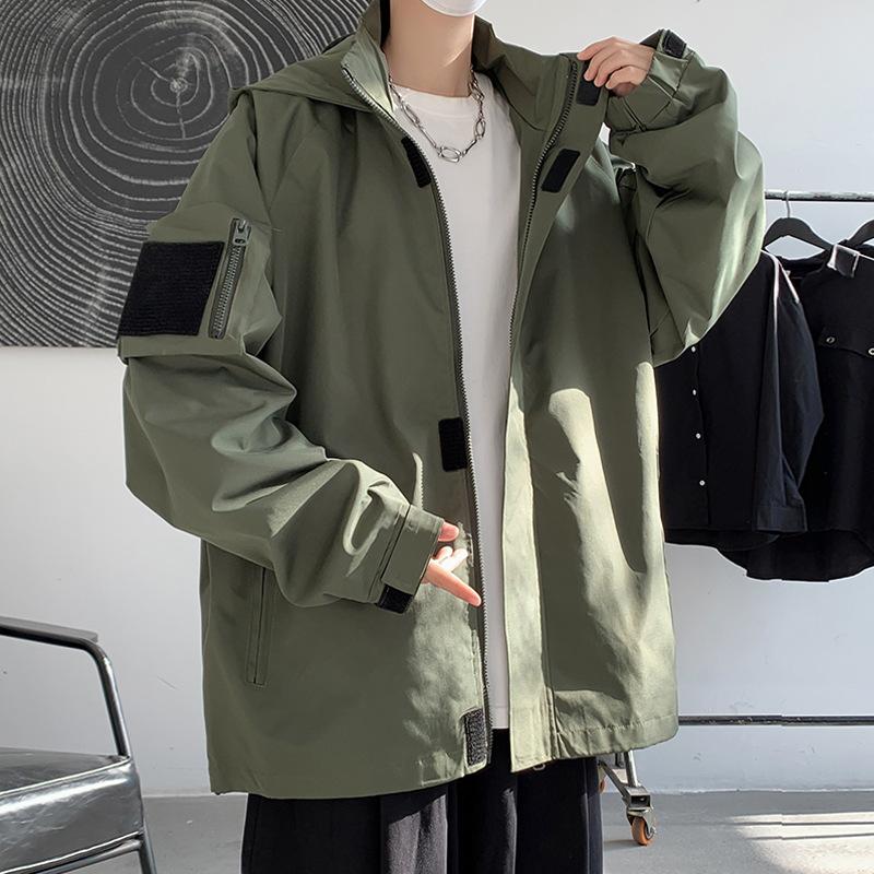 Jacket Jacket for Men Spring and Autumn New Style Harbor Wind Spring Baseball Suit for Male Teenagers Handsome Cardigan Hooded Coat