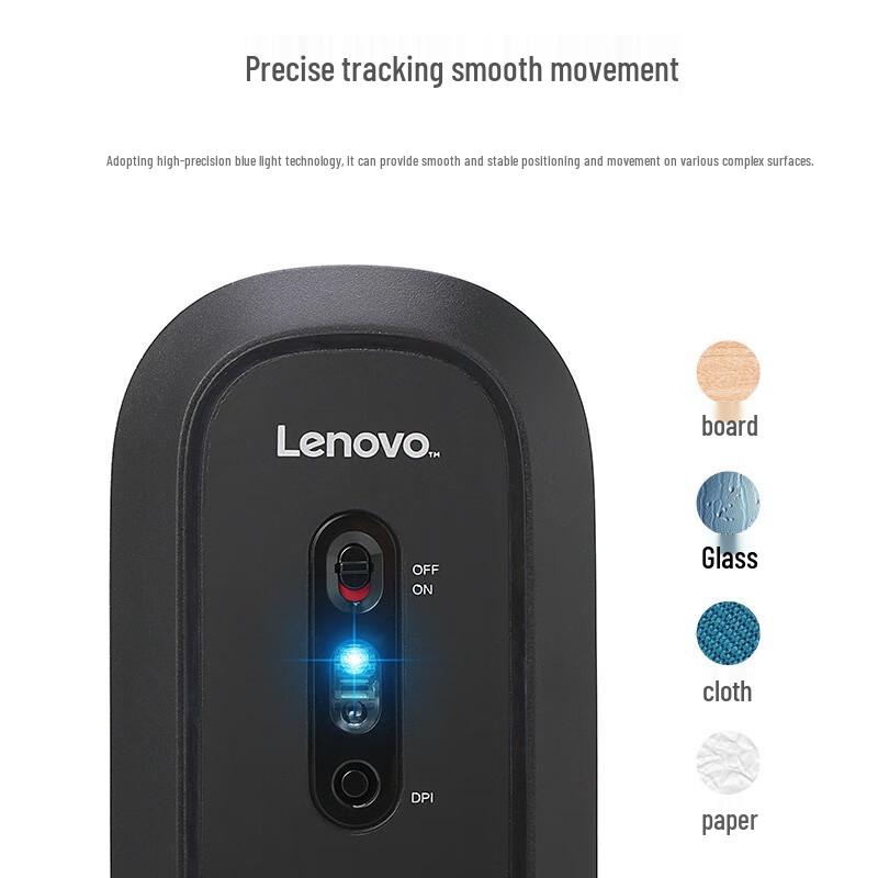 Lenovo Бесшумная беспроводная мышь с воздушной ручкой