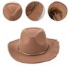 Wide Brim Wool Cap Panama Hat Magician Hat Cowboy Cap Stage Performers Headwear Masquerade Party Fedora Hat Headpiece