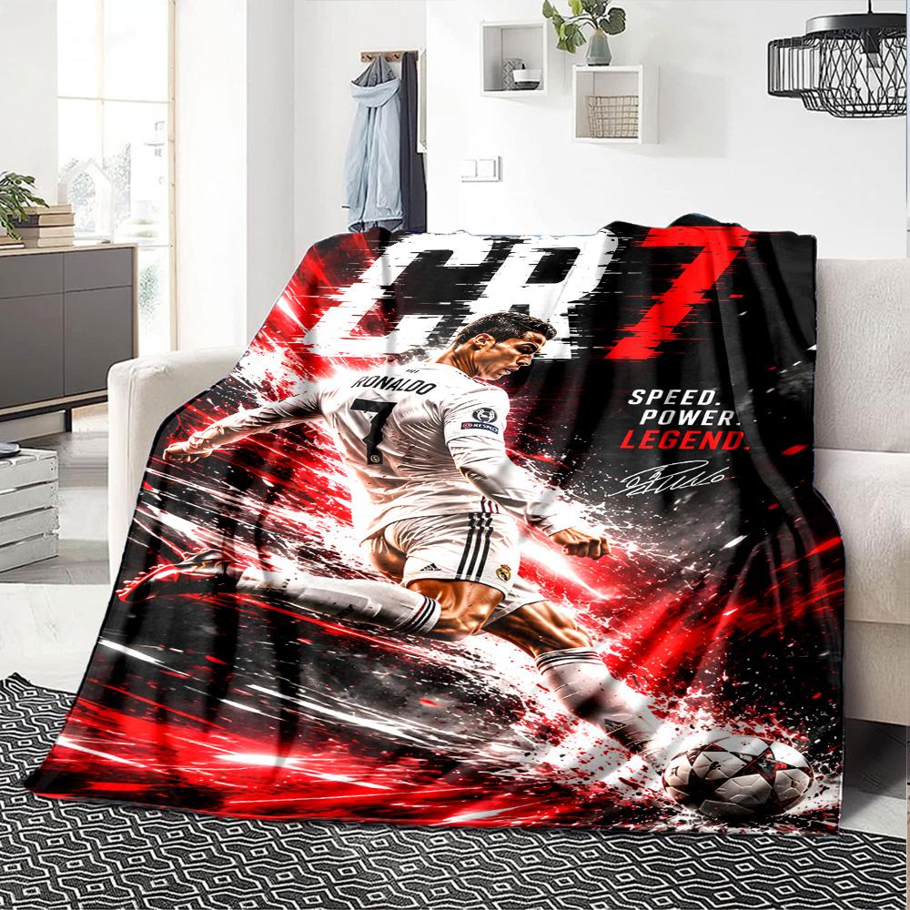 1pc Number 7 Soccer Blanket, Gift, for Men and Women, Soft Blanket, Good for Sofa Bed Couch Travel, Lightweight Flannel Blanket