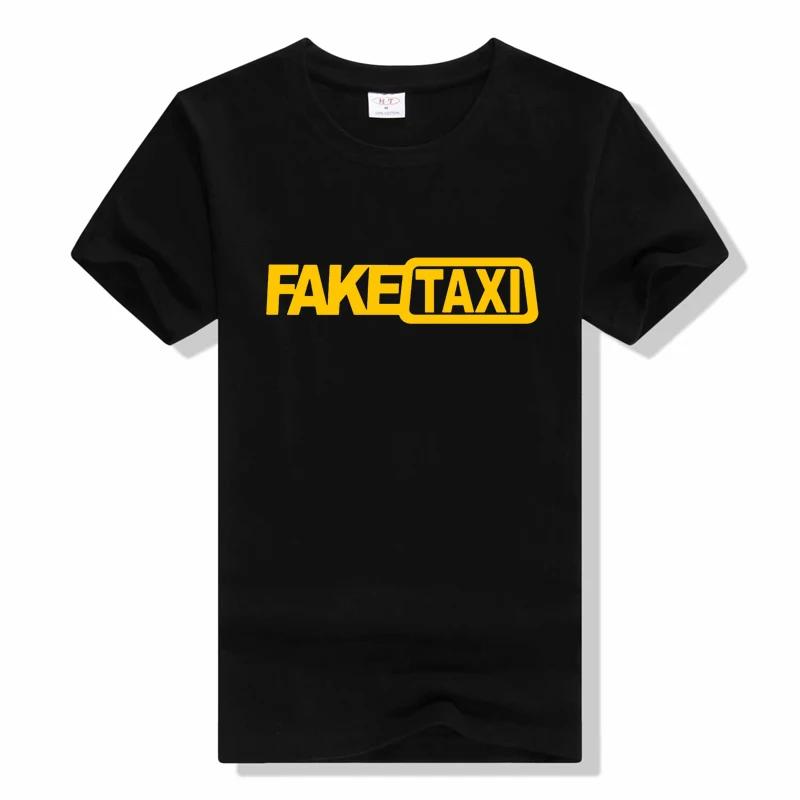 Футболка Fake Taxi faketaxy fake taxy taxydriver taxxy нелегальный водитель футболка Повседневная одежда С коротким рукавом Круглый вырез Футболка t Футболка