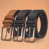 Men'S Alloy Pin Buckle Belt Business Jeans Perforated Leather Belt
