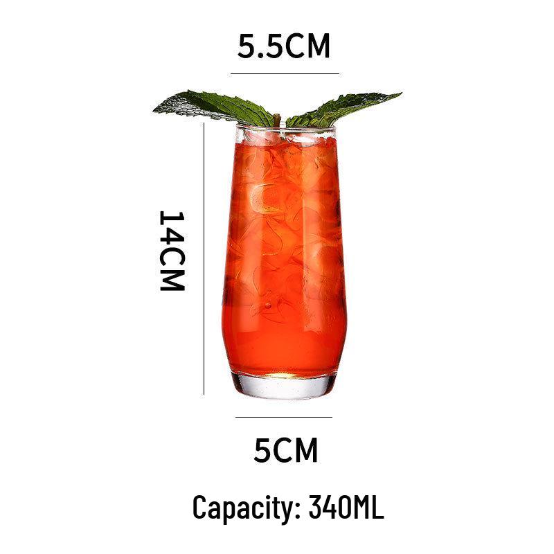 Colin Long Island Iced Tea Glass - Straight Body Cocktail Shaker Glass for Gin Tonic & Mojito.