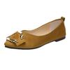 2024 New Hot-selling Women's Shoes, Comfortable Shallow Slip-on Square Buckle Decorative Pointed Toe Solid Color Women's Shoes