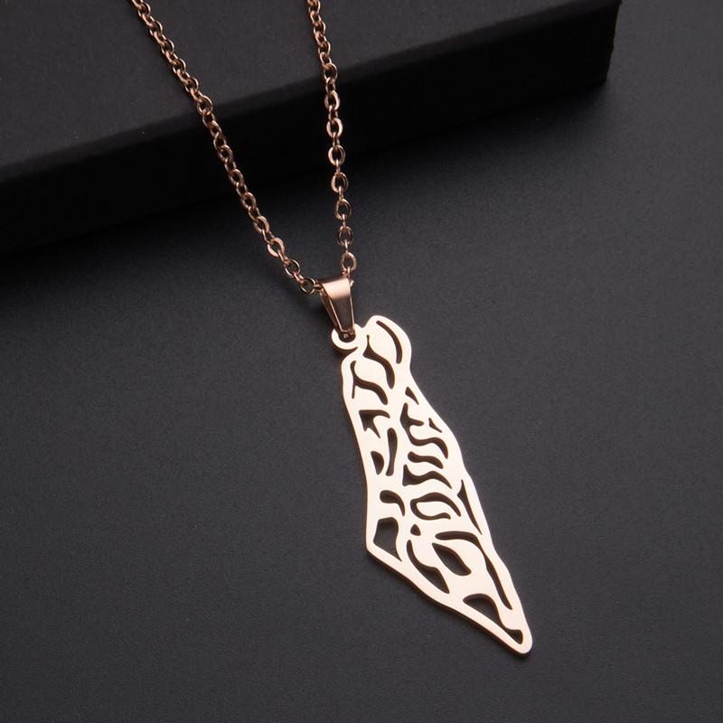 Шарм-украшения, Полая титановая сталь, Карта палестинского флага, Арабская подвеска-ожерелье