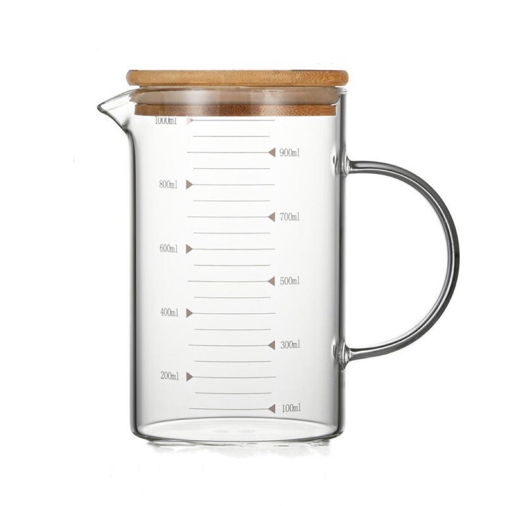 Мерный стакан из высокоборосиликатного стекла с ручкой - Прозрачный градуированный стакан для выпечки, молока и сока