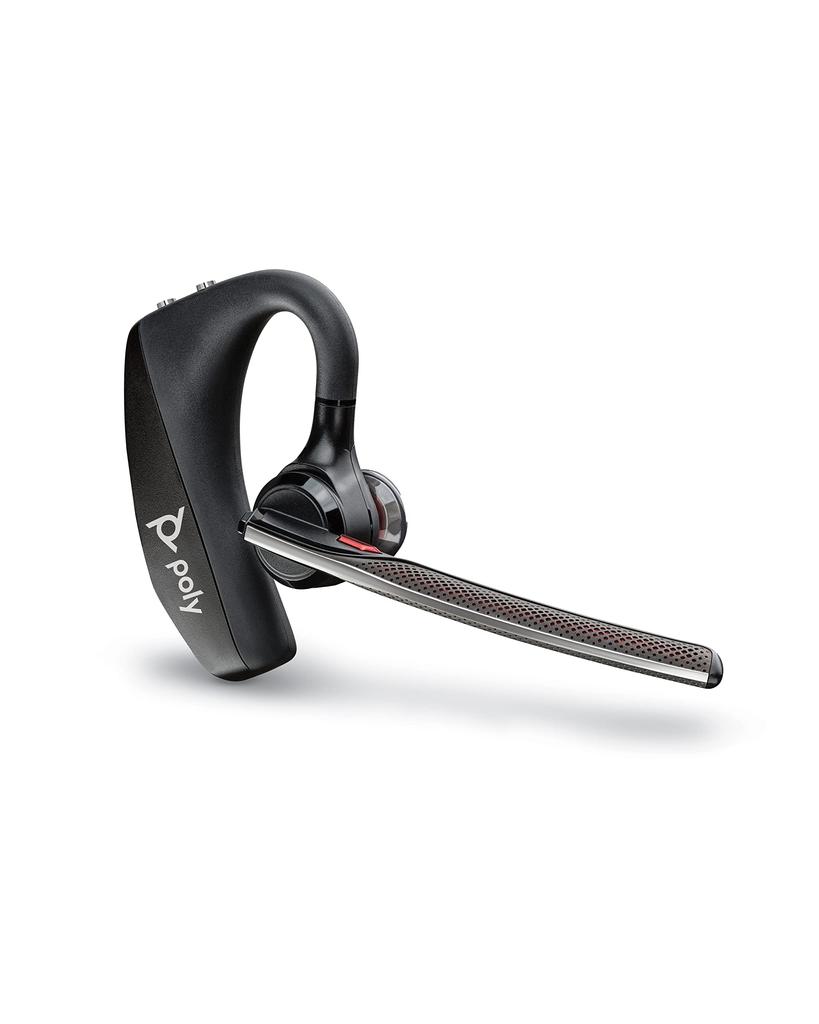 PLANTRONICS Poly Voyager 5200 Bluetooth Wireless Headset, Single Earphone, Mono Earbud Type, Noise-Canceling Microphone, Smartphone Compatible