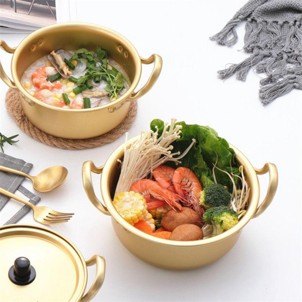 Breakfast Cooking Korean With Lid Kitchen Tools Aluminum Cookware Ramen Pot Noodle Pot Soup Pot