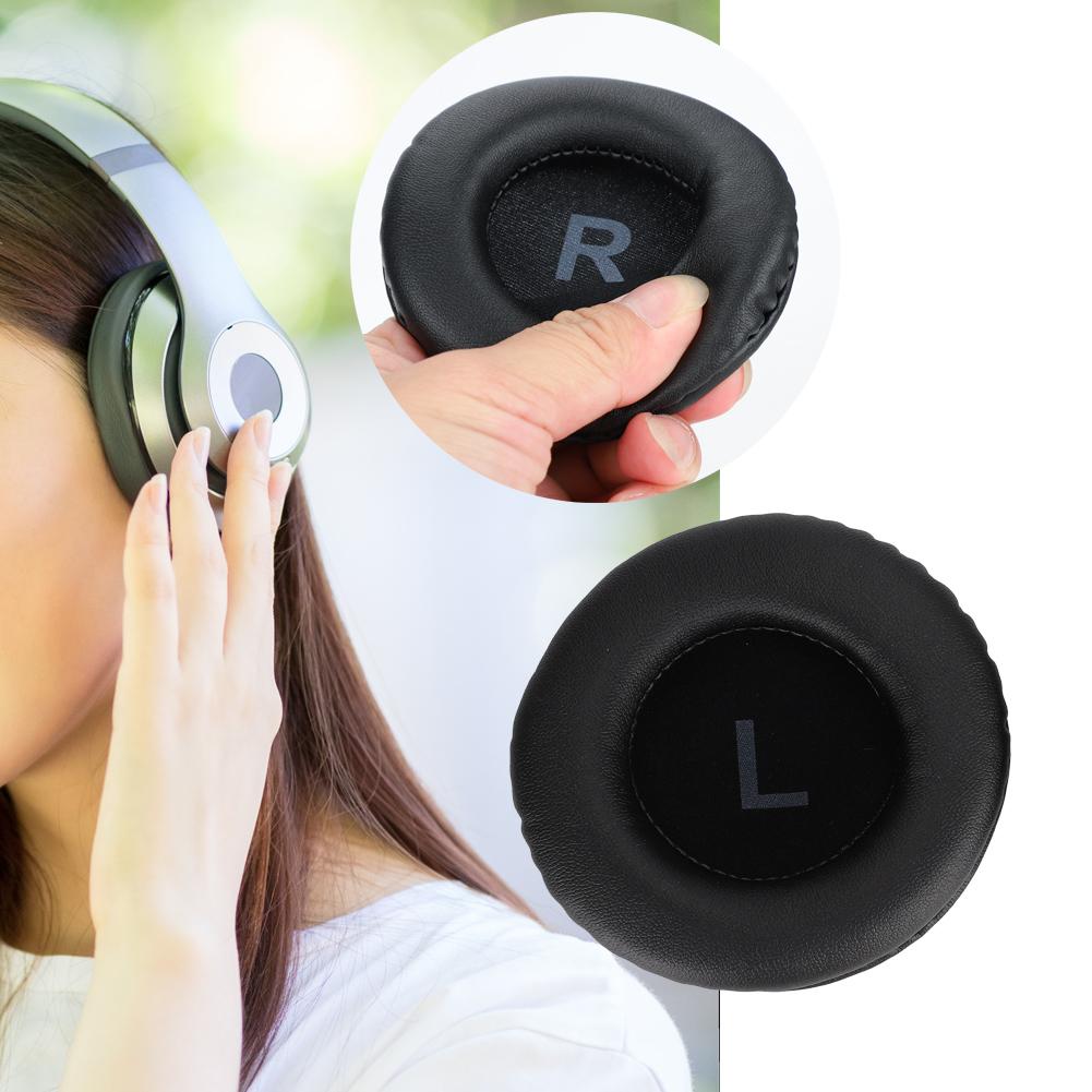 Universal Earphone Ear Pads Cotton Cushion With LR Mark Black for 85mm Headphones