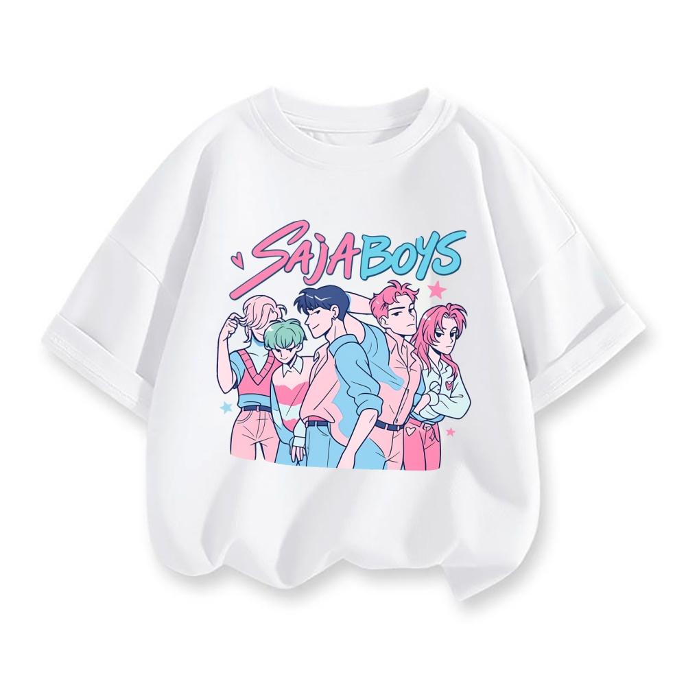 Модная детская футболка в стиле K-Pop «Охотники на демонов» — забавный подарок для фанатов. Футболка K-Pop «Охотники на демонов». Стильная футболка для девочек, летний топ.