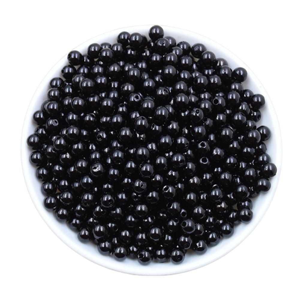 50/100 шт., жемчужные прокладки, свободные бусины, аксессуары, ожерелье, браслет, серьги 6/8 мм, круглые акриловые ювелирные изделия своими руками