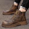 Autumn and Winter Martin Boots Men's High-top British Style Tooling Leather Boots Men's Locomotive Retro Short Boots 2024 New
