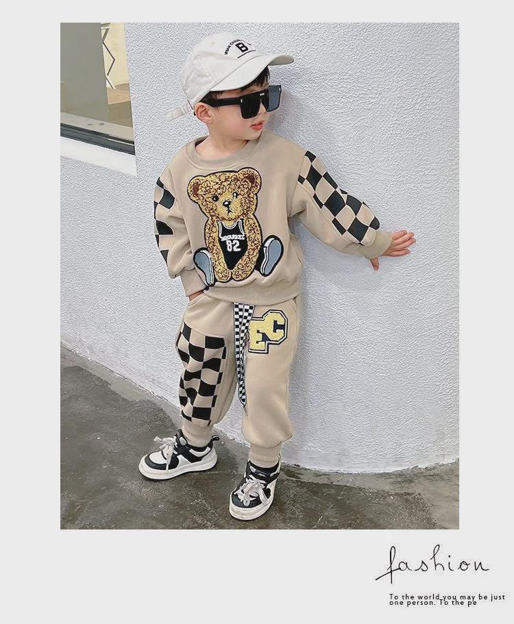 2025 Stylish Bear Boy Suit - Trendy Spring & Autumn Baby Sweater for Little Celebrities