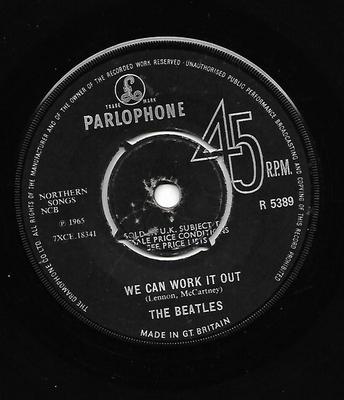 7-дюймовая пластинка BEATLES - We Can Work It Out / Day Tripper R5389 Parlophone 1966 UK Рок Б/У
