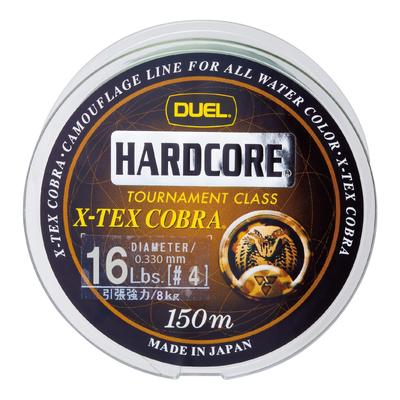 Леска нейлоновая DUEL X-TEX Cobra 16Lbs, 150 м, Камуфляж, H3238