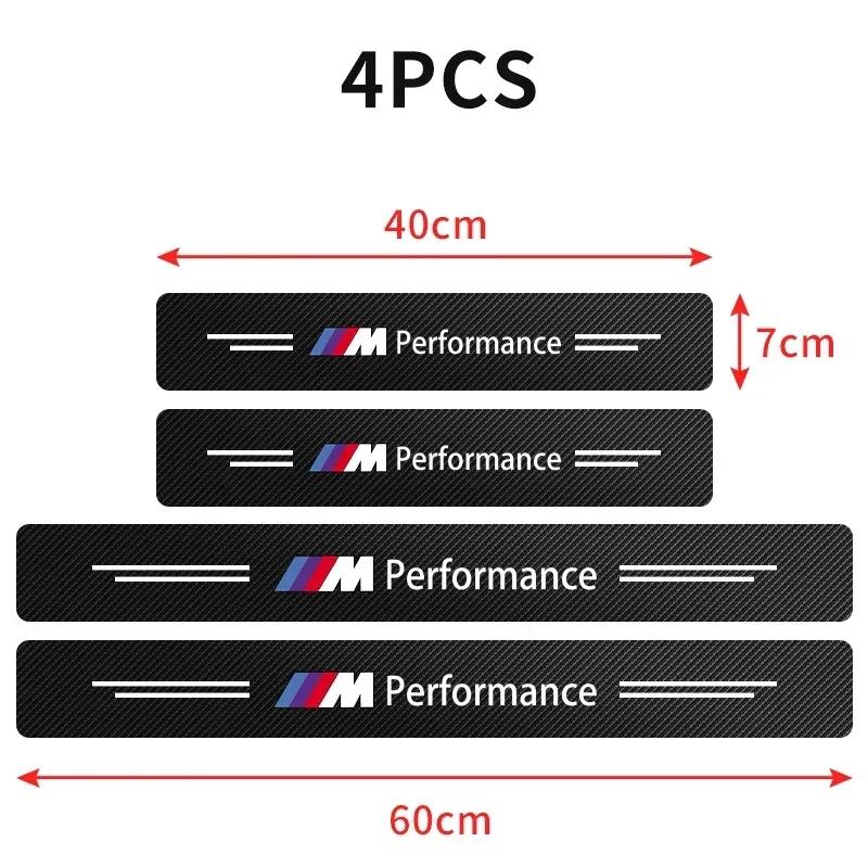 E60 E93 2025 New 4Pcs Carbon Fiber Car Door Threshold Plate Stickers For BMW M M3 M5 F10 F30 F20 E28 E30 E34 E36 E39 E46 E91 Per