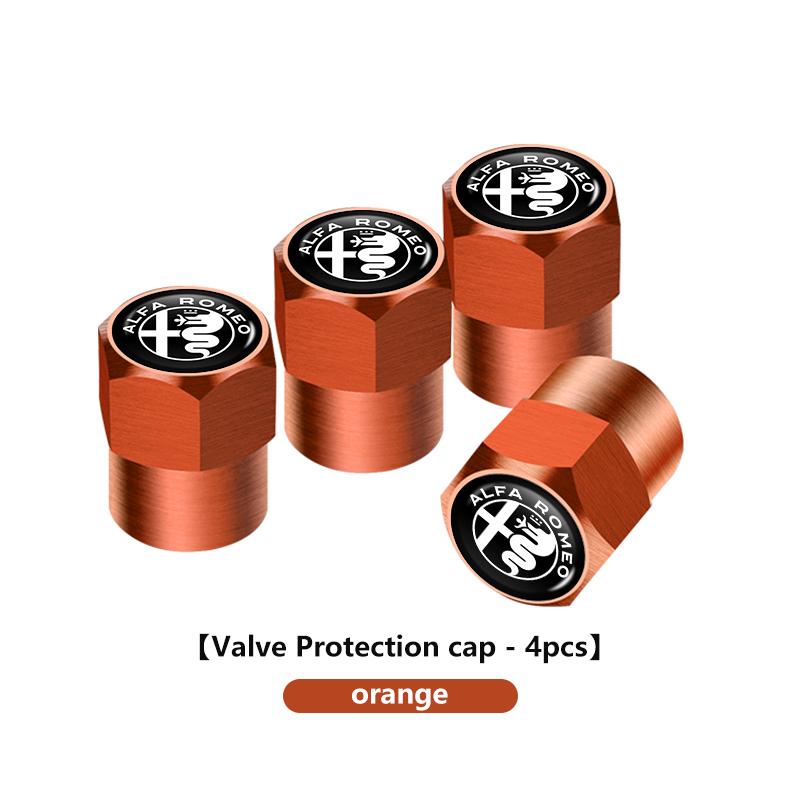 For Alfa Romeo 4Pcs Car Tire Valve Value Protection Caps Badge Accessories For Alfa Romeo 159 Giulietta 156 147 Giulia Mito GT S