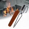 Campfire Tongs Firewood with Handle and Sleeve Portable Fireplace Fire for Indoor