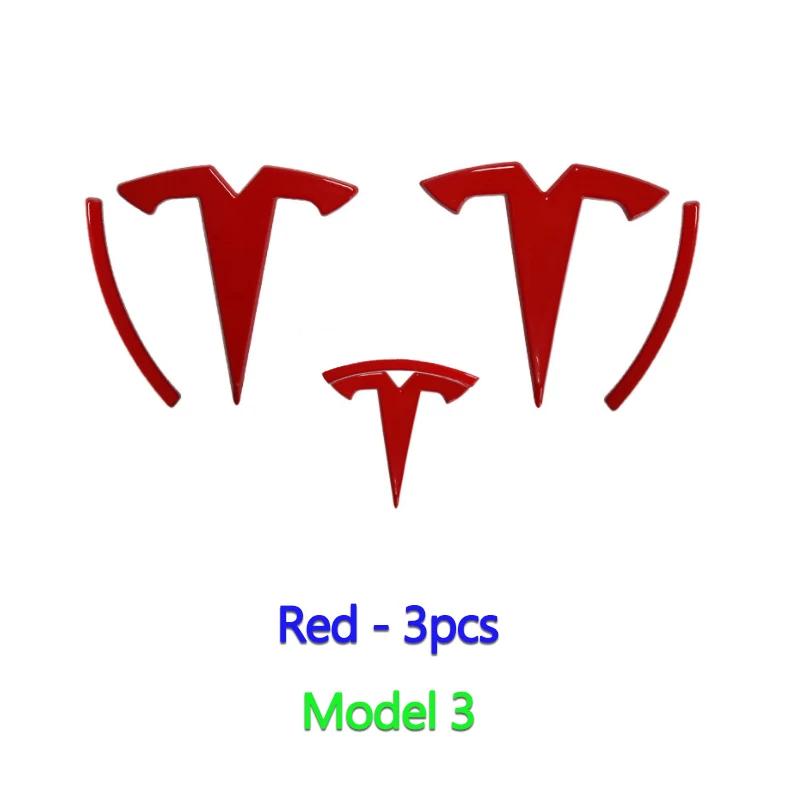 ДЛЯ Tesla Model 3 Model Y ABS Накладка-наклейка на автомобиль Крышка переднего капота Эмблема Рулевое колесо Задний значок багажника Модифицированное украшение