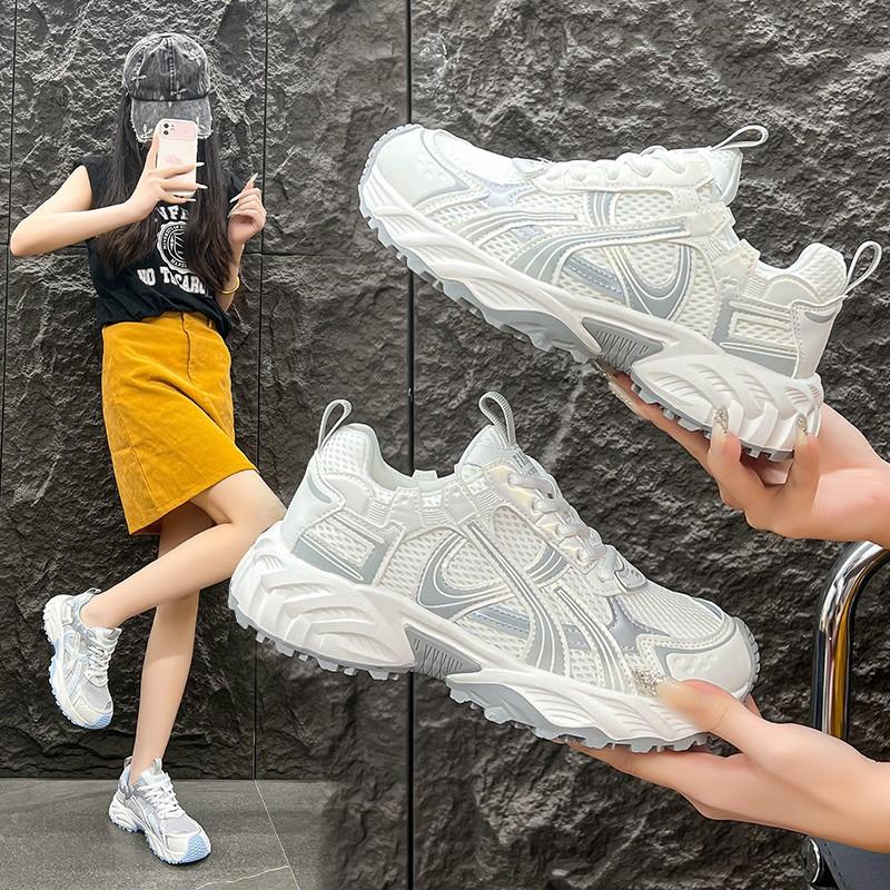 Папины кроссовки женские дышащие летне-осенние новые студенческие на толстой подошве увеличивающие рост женские повседневные спортивные туфли женские туфли для путешествий