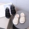 Girls Beach Shoes Versatile Casual Kids Sandals Non-slip Soft Sole 2025 Summer New Girls Princess Style Open Toes Soild Color