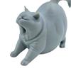 3D-печатная статуэтка зевающего кота, милая фигурка спящего кота для полки, спальни, современный минималистичный декор для дома, подарок для любителей кошек
