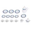1:12 Dollhouse Kitchen Miniature 15pcs Porcelain Flower Tea Cup Set Decor Collection (#2)