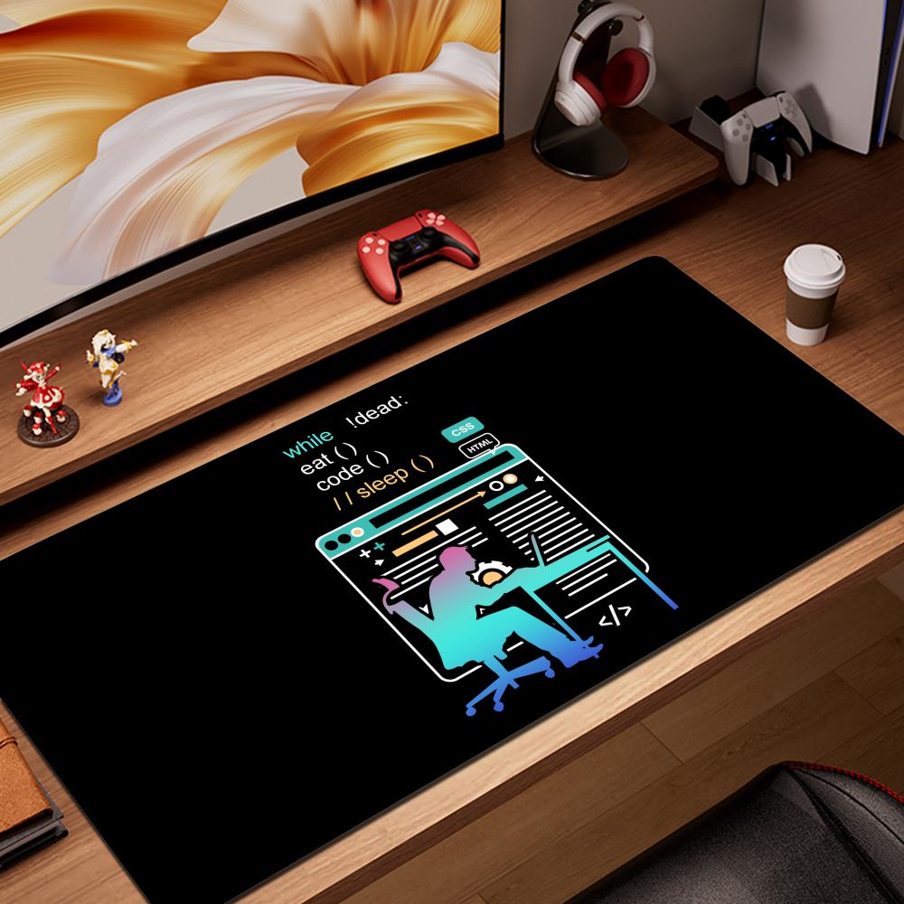 Python Programmer Eat Code Sleep Mouse Pad Printing Computer Mens Anime Gaming Table Carpet Gamer Play PC Keyboard Desk