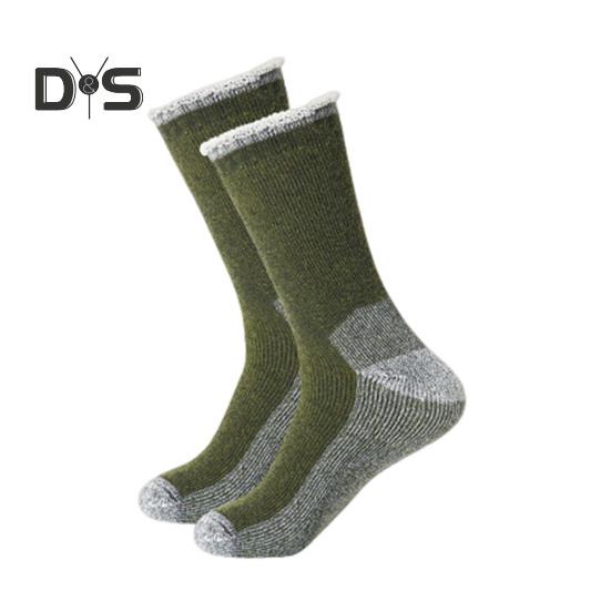1 пара зимних носков унисекс, шерстяные носки средней длины для походов, спорта, машинной стирки, влагоотводящие, сохраняющие тепло, нескользящие, повседневные чулки