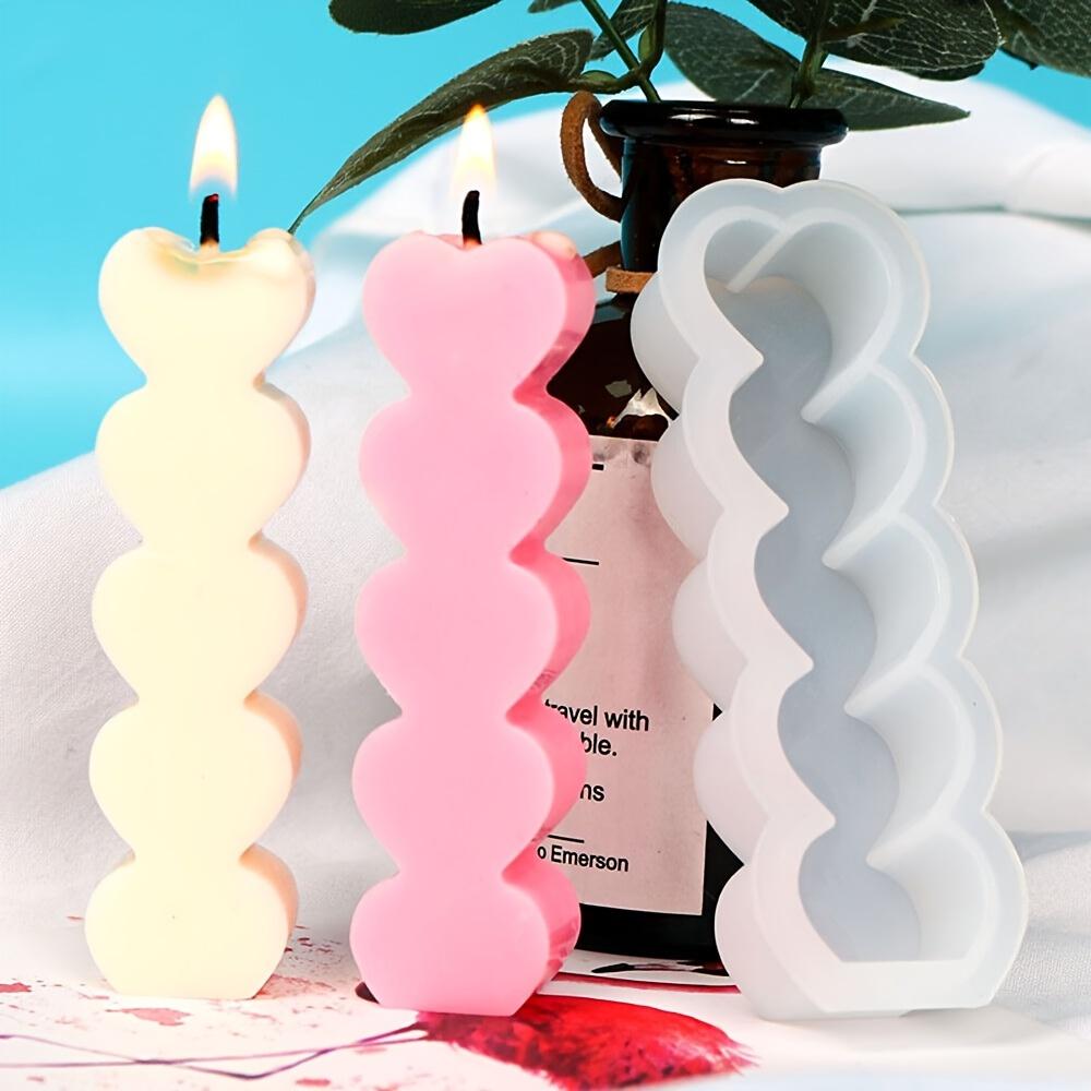 3pcs DIY Drip Glue Mold 5-in-1 Love Candle Silicone Mold New Product Atmosphere Candle Atmosphere
