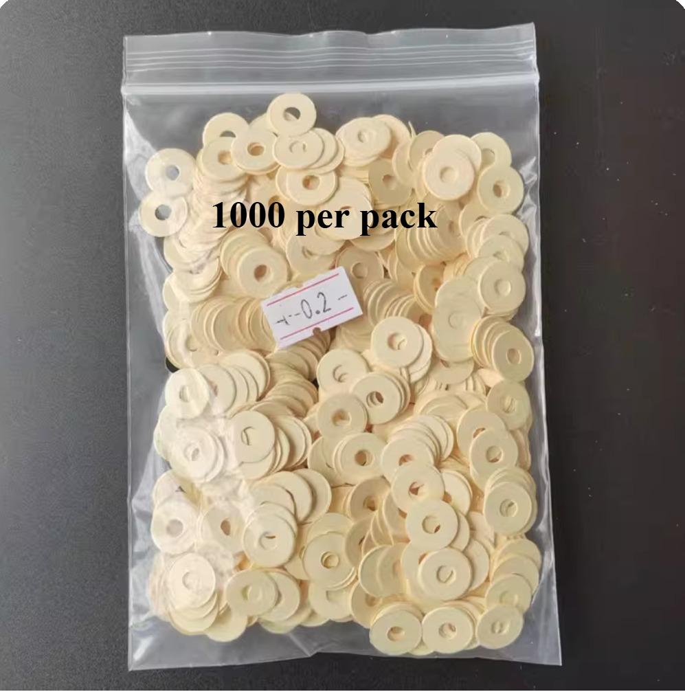 Piano accessories washers, key washers, paper washers, there are 1000 paper washers per pack.