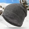 Теплая вязаная шапка зимняя унисекс шапка бини новая теплая шапочка для женщин и мужчин