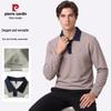 Мужская рубашка-поло в стиле business casual с длинным рукавом