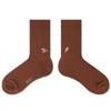 SNOOZY Hotdog Embroidered Socks (Caramel Brown)