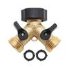 Water Y Connector Brass Tight Connection High Temperature Resistance 2 Way Faucet Splitter Type B