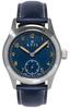 Часы KNIS Varnish Made in Japan с ретро-ремешком, сапфировым стеклом, водонепроницаемостью 10 АТМ, синим циферблатом, темно-синей кожей, мужские KN003-BLNVLE