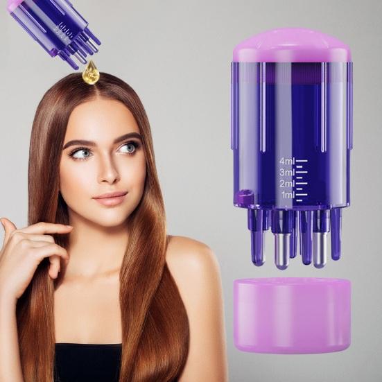 3ML Hair Oil Applicator with Precise Scale Scalp Massage Applicator Comb Clear Portable