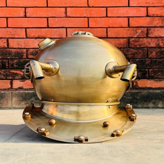 Nautical Scuba Anchor Diving Helmet 1921 Anchor Engineering Diving Helmet Brown Diving Helmet Marine Scuba Diving Divers Helmet.