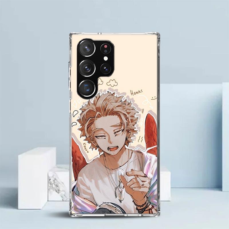 Чехол-книжка Hawks MHA My Hero A-Academy для Samsung Galaxy S25 Edge S26 S24 S23 Ultra Чехол для телефона S22 S21 Plus S20 FE С рисунком