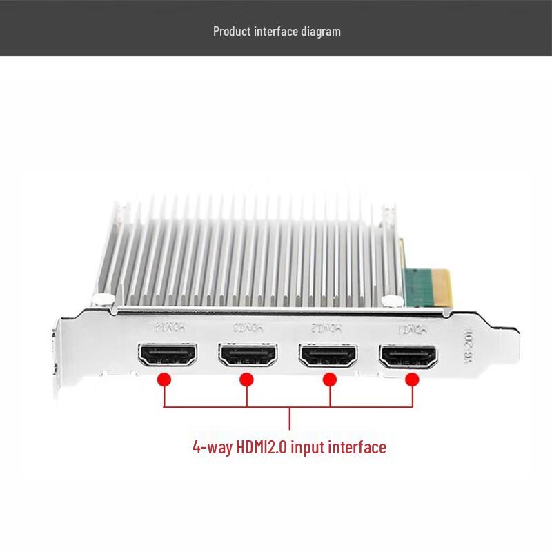 TCHD 4-Channel 4K PCIe HDMI Capture Card