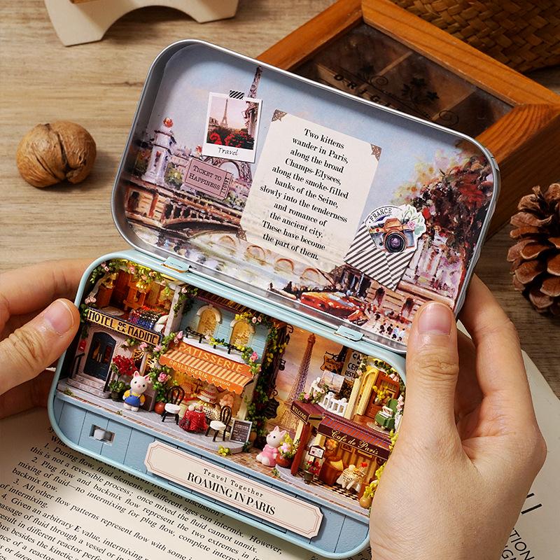 Сделай сам Игровой ящик Театр Девочка Модель Дом Кукольный домик Миниатюрный Подарок