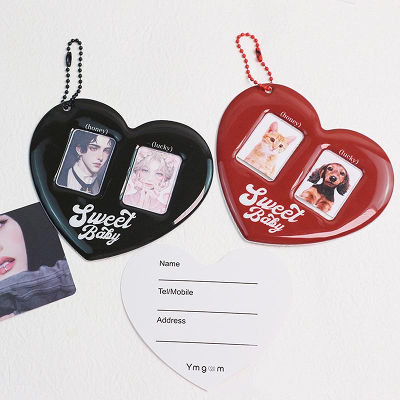 Подвеска для карточек Love Heart Idol, карман для фотографий, защитная пленка для фотокарточек