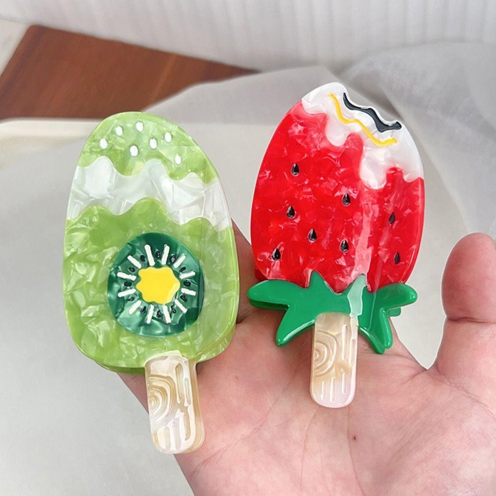 Cute Ice Cream Shark Clip Sweet Delicious Food Claw Clip Fruit Series Hair Claw Gift