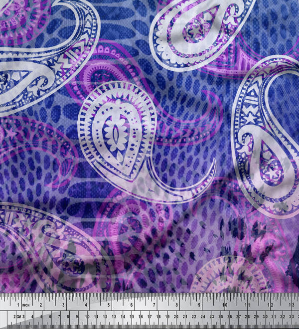 Soimoi Японская креп-сатиновая ткань с узором пейсли, принты на тканевой панели по метрам 42 дюйма